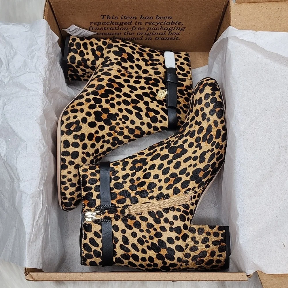 Kate Spade New York Delina Leopard Heeled Boots Booties